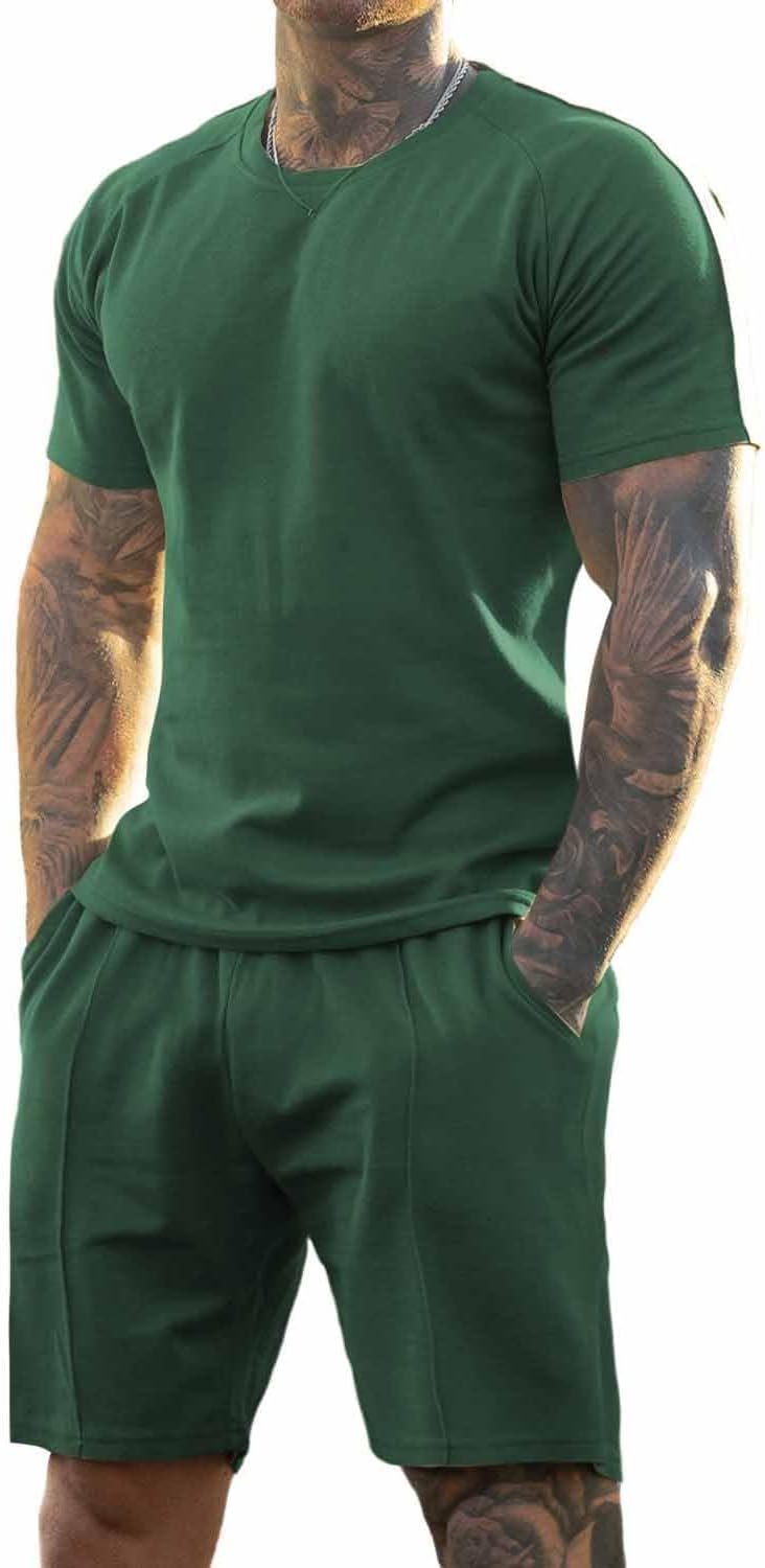 Men Short Sets 2 Piece Outfits Fashion Summer Tracksuits Casual Set