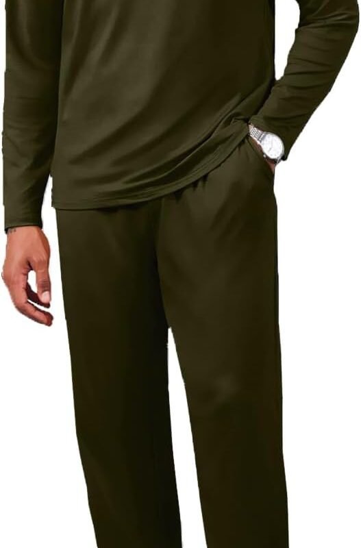 Men Tracksuits 2 Piece Set Casual Sweatsuit Sets Polo Sweater and Sweatpants Suit Jogger Set Outfit