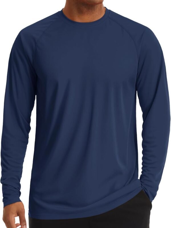 Men Sun Shirt UPF 50+ Long Sleeve UV Protection Lightweight Rash Guard Swim Shirt Quick Dry Fishing T-Shirt