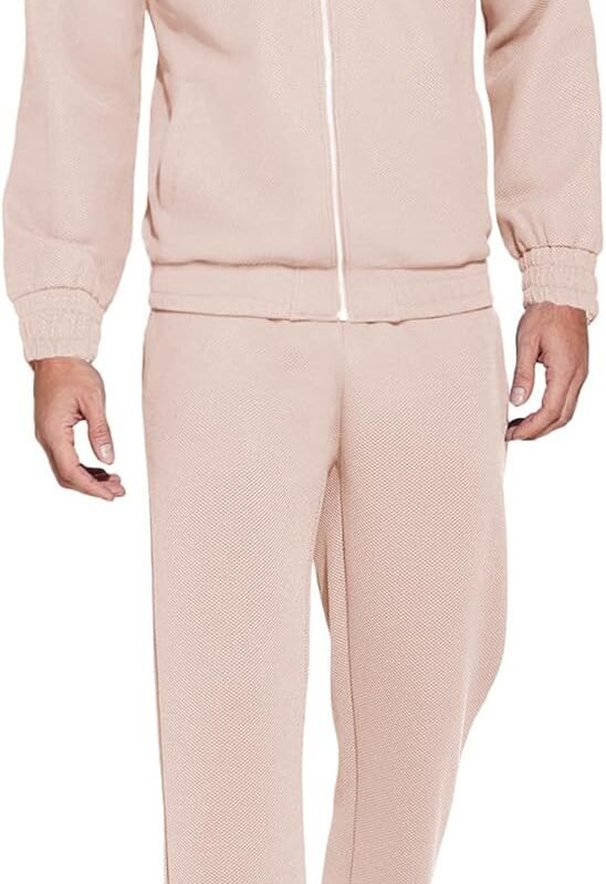 Men 2 Piece Tracksuit Casual Sweatsuits Full Zip Track Suits Jogging Athletic Suit Sets