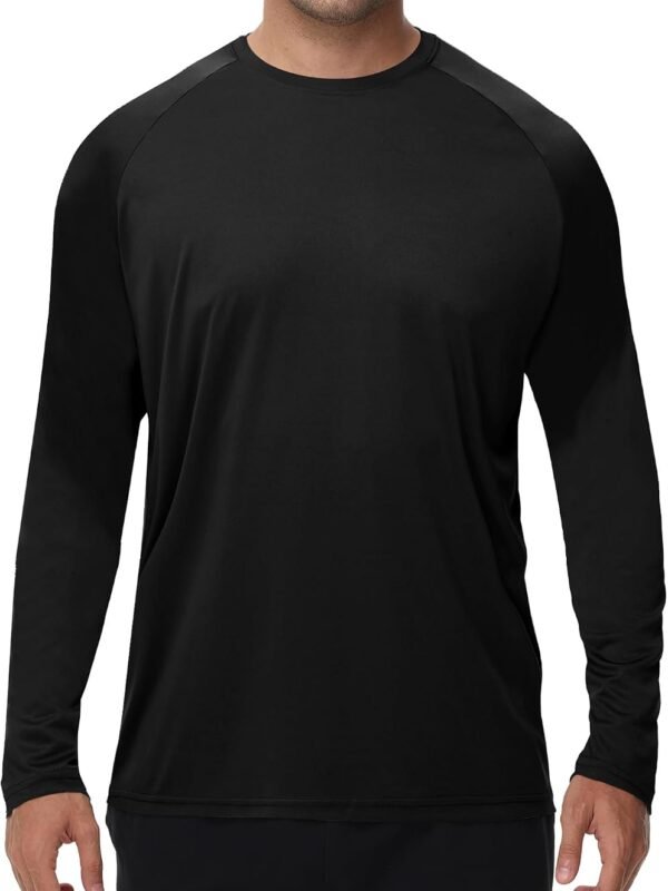 Long Sleeve Shirts for Men - Quick Dry Moisture Wicking UV UPF Sun Protection T-Shirts for Fishing Workout Swim
