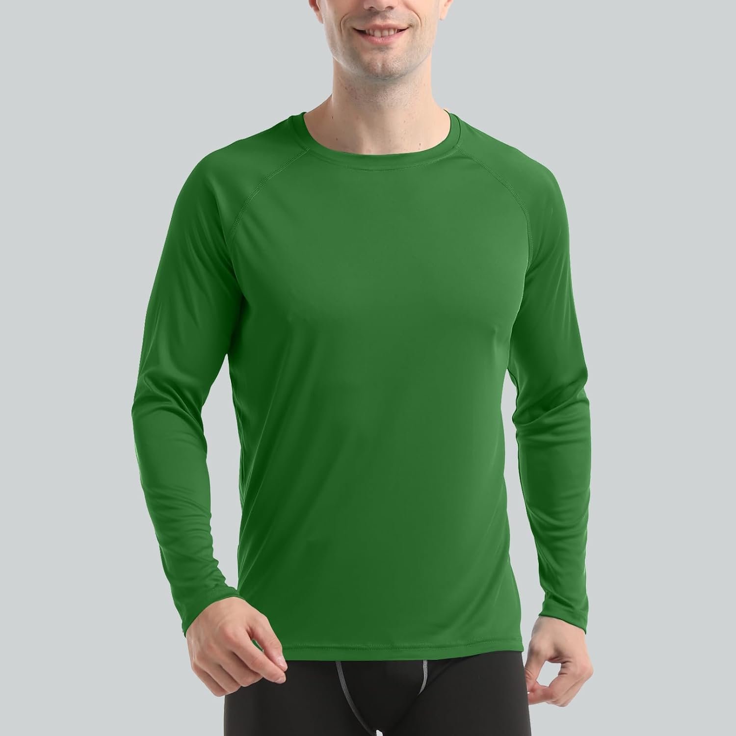 Men Long Sleeve Shirts Lightweight UPF 50+ Sun Protection SPF Outdoor T-Shirts Fishing Hiking Running Tee Tops - Image 2