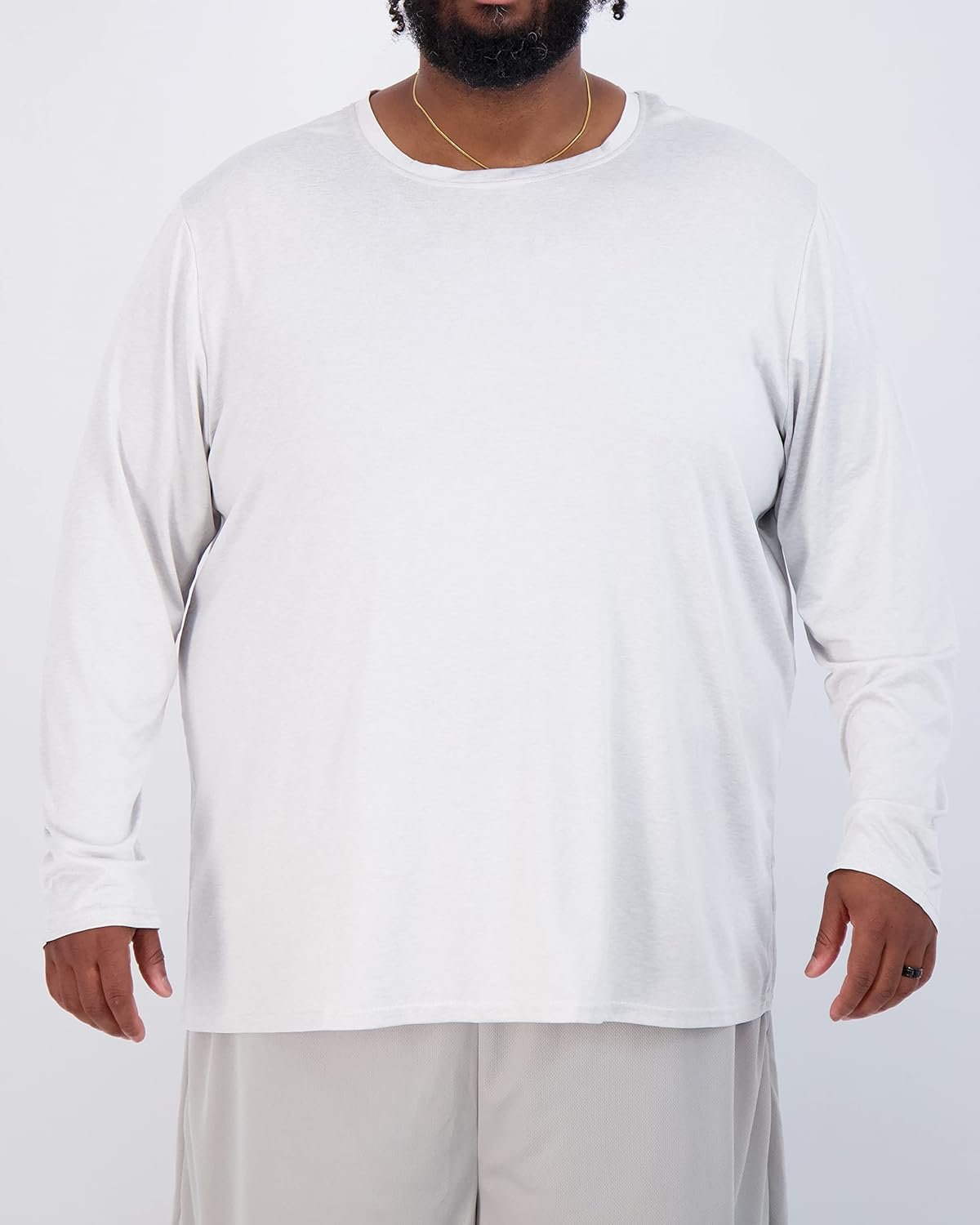 3 Pack: Men Big & Tall Tech Stretch Long-Sleeve & Short-Sleeve Dry-Fit T-Shirt - Image 2