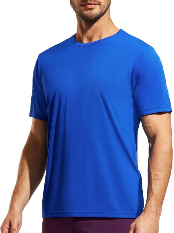 Men Athletic Running Shirts Quick Dry Short Sleeve UPF 50+ Sun Protection UV Fishing Hiking Workout T-Shirts