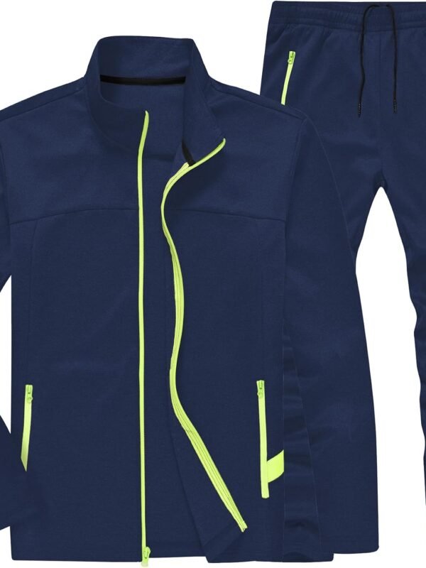 Men Track suits 2 Piece Sweatsuits Set for Men Jogging suits sets Sports Full Zip Athletic Sweat Suit for Men