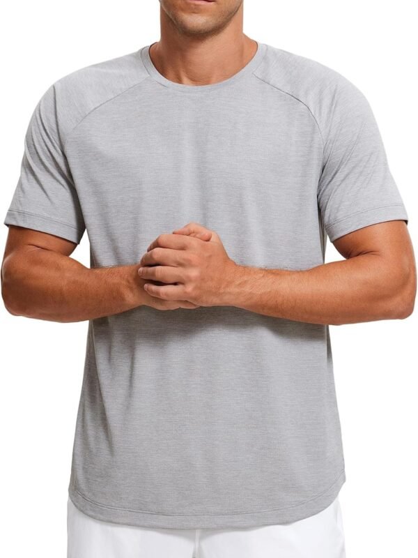 Lightweight Short Sleeve T-Shirt for Men Quick Dry Workout Running Athletic Tee Shirt Tops